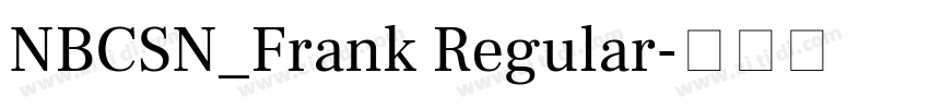 NBCSN_Frank Regular字体转换